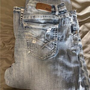 BKE Light Blue Denim with Brown Patch